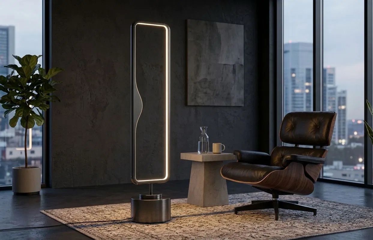 GAUSS, lampadaire à cadre lumineux Manifold